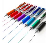 Pentel EnerGel XM BL77 - Bolígrafo de tinta de gel líquido retráctil - 0,7 mm - Paquete de 8 - Negro/Verde/Claro/Azul/Azul/Morado/Rosa/Rojo/Naranja