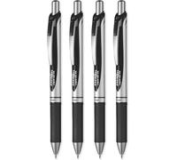 Pentel EnerGel XM BL77 - Bolígrafo retráctil de tinta de gel líquido, punta mediana de 0,7 mm, tinta negra, paquete de 4