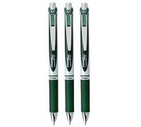 Pentel Energel XM BL77 - Retráctil Liquid Gel Pluma de Tinta - 0.7mm - 54% Reciclada - Bosque Verde - Paquete De 3