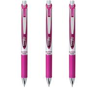 Pentel Energel XM BL77 - Retráctil Liquid Gel Pluma de Tinta - 0.7mm - 54% Reciclada - Magenta - Paquete De 3