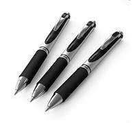Pentel Energel XM BL77 - Retráctil Líquido Gel Bolígrafo - 0.7mm - 54% Recicladas - Negro - Paquete de 3