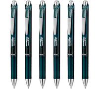 Pentel EnerGel XM Special Edition BL77 A2-Punta de 0,7 mm, bolígrafo retráctil de tinta de gel líquido, 54% reciclado (paquete de 6, negro índigo)