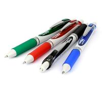 Pentel - Estuche Bolígrafo roller BL77E-4 EnerGel juego de 4 unidades, negro, rojo, azul y verde