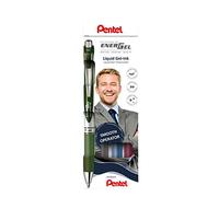 Pentel Estuche 4 bolígrafos Energel retráctil, punta de bola y mecanismo de presión, varios colores