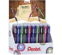 Pentel fiesta ii expositor de 36 portaminas hb 0.5mm con goma - incluy
