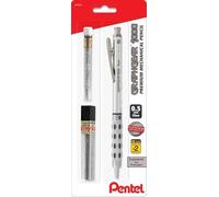 Pentel GraphGear 1000 - Portaminas automático de 0,5 mm, incluye recambios de mina y borrador