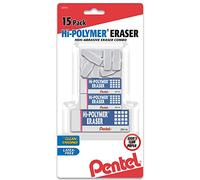 Pentel® Hi-Polymer® Eraser Combo Pack, Blanco, Paquete de 15