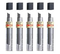 PENTEL Hi-Polymer Super - Juego de 5 cajas de 12 minas (0,5 mm, 2H)