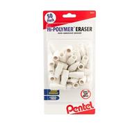 Pentel® Hi-Polymer® - Tapones de borrar (50 unidades), color blanco