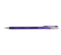 Pentel Hybrid Dual Metallic Rollers - Tinta de gel metálico pastel K110 (12 unidades), color morado claro + rojo y azul metálico
