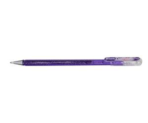 Pentel Hybrid Dual Metallic Rollers - Tinta de gel metálico pastel K110 (12 unidades), color morado claro + rojo y azul metálico