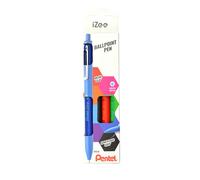 Pentel iZee Bolígrafo BX470 - Boli Retráctil con Cuerpo Mate y Clip Metálico, de