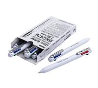 Pentel iZee BXC470-W, 12 bolígrafos de 4 colores, tinta de baja viscosidad negro, rojo, azul, verde, punta ancha de 1 mm, cuerpo blanco