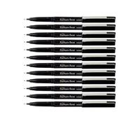 6X Pentel Desechable Fuente Pluma - Estucado Oro y Negro Barril - Negro