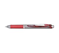 Pentel - Juego de 6 Tinta Bolígrafo Energel retráctil, punta Metal 1 mm rojo bl80-b