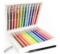 Pentel Juego de bolígrafos de gel de 24 colores, 12 bolígrafos metálicos dobles Mattehop y 12 bolígrafos metálicos duales, tinta mate vibrante y brillante, arte, diario, álbumes de recortes, juego de