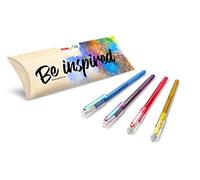 Pentel K110-DCX/DVX/DPX/DXX Dual Metallic Bolígrafo Boli de Tinta de Gel de Dos Colores Metálicos Diferentes de Uso muy Cómodo, Perfecto para Usar en Colegios y Oficinas