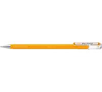 Pentel K110-VF2X Mattehop - Bolígrafo roller de tinta de gel con tinta de alta cobertura en acabado mate, modelo con tapa, 1 unidad, color amarillo y naranja