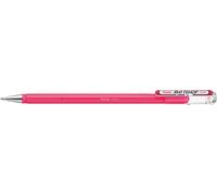 Pentel K110-VPX Mattehop - Bolígrafo de tinta de gel con tinta de alta opacidad en acabado mate, modelo con tapa, 1 unidad = 12 unidades, color rosa