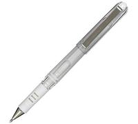 Pentel K230-W - Bolígrafo Hybrid Gel Grip DX en colores metálicos, blanco, paquete de 1 unidad