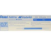 Pentel KFR7 Recambio para bolígrafo híbrido de gel, 12 unidades), color azul