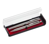 Pentel Libretto Roller Gel Pen and Pencil Set with Gift Box Pen 0.7mm and Pencil 0.5mm Silver Barrels (K6A8Z-A)