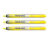 PENTEL Lot de 3 Handy-Lines S Surligneur Rétractable/Rechargeable Jaune
