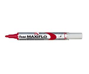 Pentel Lot de 5 marqueurs MAXIFLO MWL5S pour tableau blanc, rouge