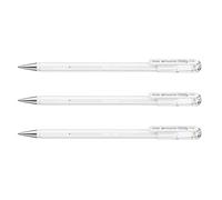 PENTEL Lote de 3 bolígrafos de tinta de gel Hybrid Milky Blanco