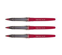 PENTEL Lote de 3 recambios para fieltro de plumas MLJ20, color rojo