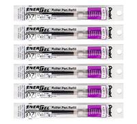 PENTEL Lote de 6 recambios LR7 para Roller Energel Líquido Pte 0,7 Trazado 0,35 mm, Violeta