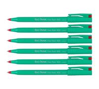 PENTEL Lote de 6 Rollers Tinta Ball R50 Recycology Pte Mediano Rojo