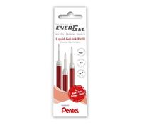 Pentel Recambio para bolígrafos EnerGel LR7-3B grosor de trazo 0,35 mm (0,7 Ball) 3 unidades Rojo