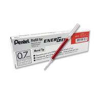 Pentel LR7-B cartucho recargable para EnerGel-Plumas 0,35 mm, Rojo, pack de 12