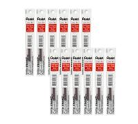 Pentel LRN4 EnerGel - Recambios para roller, 0,4 mm, color rojo, 12 unidades