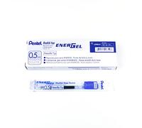 Pentel LRN5-C Energel - Lote de 12 cartuchos de tinta de recambio para bolígrafos Pentel Energel BLN75, BLN105 y BL625 (punta aguja 0.5 mm), color azul