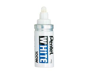 Pentel - Marcador grueso punta de fibra White 100W 5 5-6 5 mm