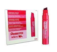 Pentel - Marcador industrial con cuerpo de aluminio y punta biselada XL. Apto pa