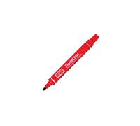 Pentel - Marcador industrial con cuerpo de aluminio y punta gruesa. Apto para casi todas las superficies. Color rojo. - Pack de 12