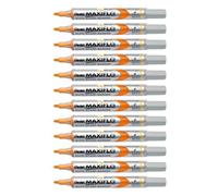 Pentel - Marcador Maxiflo para pizarra blanca (punta mediana, tinta líquida), color amarillo. Pack 12