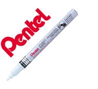 Pentel Marcador Permanente Msp10-W Blanco para Pinturas Decorativas Ponta Media