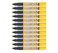 Pentel Permanente Marcador Pintura, 4.0mm Punta Tipo Bala, Tinta Amarillo, 1 Paquete de 12 Rotuladores
