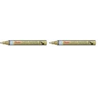 Pentel - Marcador permanente Paint Marker. Punta gruesa Tinta en color oro (MMP10-X) (Paquete de 2)