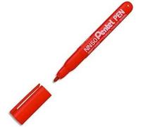 Pentel - Marcador permanente punta cónica. Color rojo. - Pack de 12