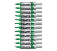 Pentel Maxiflo Borrable Pluma Marcadora - Verde, Caja de 12