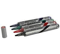 Pentel Maxiflo - Juego de rotuladores para pizarra blanca (4 unidades, tinta neg