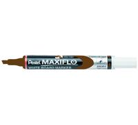 Pentel Maxiflo Lot 12 seco borrar marcadores de punta Cincel tinta líquida marrón media pizarra