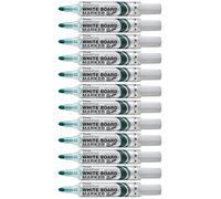 Pentel Maxiflo Borrable Pluma Marcadora - Verde, Caja de 12
