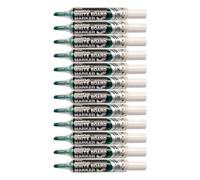 Pentel Maxiflo - Marcador para pizarra (borrable en seco, punta en cuña, 12 unidades), color rojo