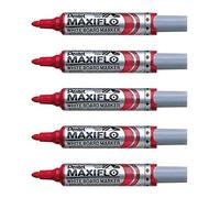 Pentel MAXIFLO MWL5M - Lote de 5 rotuladores para pizarra blanca